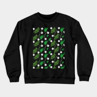 green leaf pattern Crewneck Sweatshirt